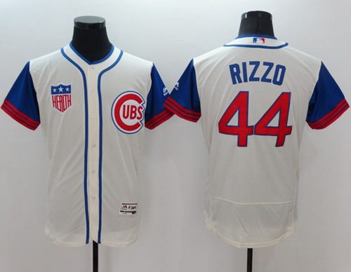 Cubs #44 Anthony Rizzo Cream Blue Flexbase Authentic Collection 1942 Turn Back The Clock Stitched MLB Jersey Cubs #44 Anthony Rizzo Cream Blue Flexbase Authentic Collection 1942 Turn Back The Clock Stitched MLB Jersey