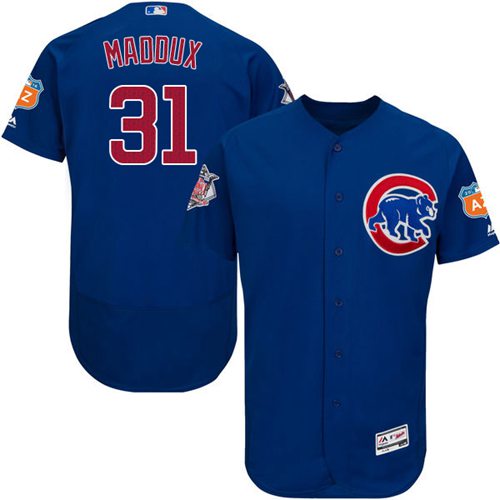 Cubs #31 Greg Maddux Blue Flexbase Authentic Collection Stitched MLB Jersey Cubs #31 Greg Maddux Blue Flexbase Authentic Collection Stitched MLB Jersey