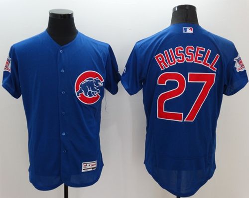 Cubs #27 Addison Russell Blue Flexbase Authentic Collection Stitched MLB Jersey Cubs #27 Addison Russell Blue Flexbase Authentic Collection Stitched MLB Jersey