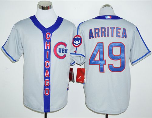 Cubs #49 Jake Arrieta Grey Cooperstown Stitched MLB Jersey Cubs #49 Jake Arrieta Grey Cooperstown Stitched MLB Jersey