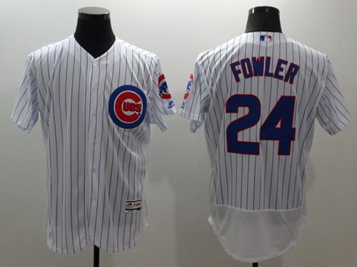 Cubs #24 Dexter Fowler White Flexbase Authentic Collection Stitched MLB Jersey Cubs #24 Dexter Fowler White Flexbase Authentic Collection Stitched MLB Jersey