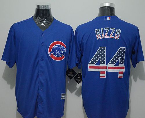Cubs #44 Anthony Rizzo Blue USA Flag Fashion Stitched MLB Jersey Cubs #44 Anthony Rizzo Blue USA Flag Fashion Stitched MLB Jersey