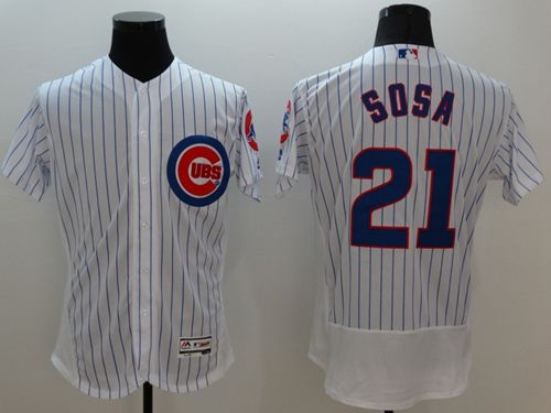 Cubs #21 Sammy Sosa White Flexbase Authentic Collection Stitched MLB Jersey Cubs #21 Sammy Sosa White Flexbase Authentic Collection Stitched MLB Jersey