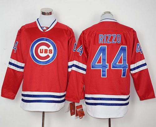 Cubs #44 Anthony Rizzo Red Long Sleeve Stitched MLB Jersey Cubs #44 Anthony Rizzo Red Long Sleeve Stitched MLB Jersey