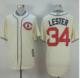 Chicago Cubs #34 Jon Lester Cream 1929 Turn Back The Clock Stitched Baseball Jersey Chicago Cubs #34 Jon Lester Cream 1929 Turn Back The Clock Stitched Baseball Jersey