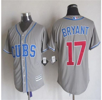 Chicago Cubs #17 Kris Bryant Grey Alternate Road New Cool Base Stitched Baseball Jersey Chicago Cubs #17 Kris Bryant Grey Alternate Road New Cool Base Stitched Baseball Jersey