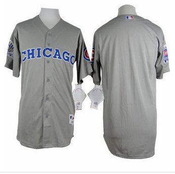 Chicago Cubs Blank Grey 1990 Turn Back The Clock Stitched Baseball Jersey