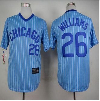 Chicago Cubs #26 Billy Williams Blue(White Strip) Cooperstown Throwback Stitched Baseball Jersey