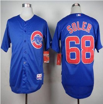 Chicago Cubs #68 Jorge Soler Blue Alternate Cool Base Stitched Baseball Jersey