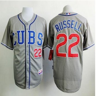 Chicago Cubs #22 Addison Russell Grey Alternate Road Cool Base Stitched Baseball jersey Chicago Cubs #22 Addison Russell Grey Alternate Road Cool Base Stitched Baseball jersey
