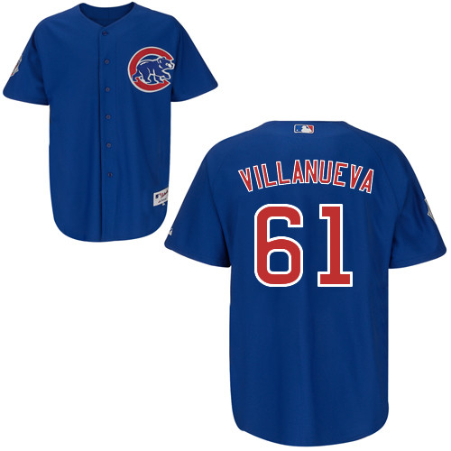 Chicago Cubs 61# Villanueva Blue Authentic Personalized Alternate Jersey Chicago Cubs 61# Villanueva Blue Authentic Personalized Alternate Jersey