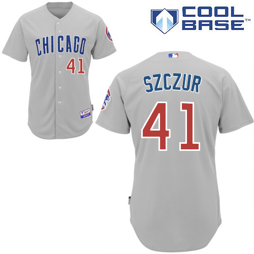 Chicago Cubs 41# Szczur Grey Authentic Personalized Road cool Jersey-2 Chicago Cubs 41# Szczur Grey Authentic Personalized Road cool Jersey-2