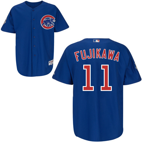Chicago Cubs 11# Fujikawa Blue Authentic Personalized Alternate Jersey