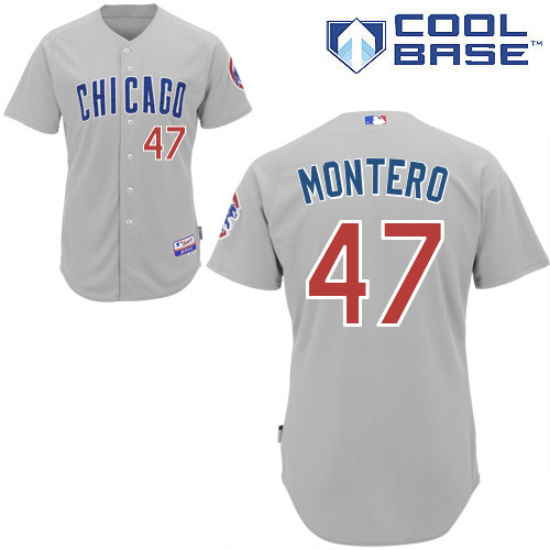 Chicago Cubs 47# Montero Grey Authentic Personalized Road cool Jersey Chicago Cubs 47# Montero Grey Authentic Personalized Road cool Jersey