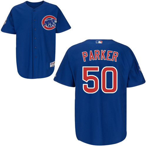 Chicago Cubs 50# Parker Blue Authentic Personalized Alternate Jersey