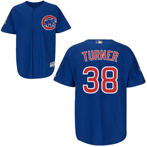 Chicago Cubs 38# Turner Blue Authentic Personalized Alternate Jersey Chicago Cubs 38# Turner Blue Authentic Personalized Alternate Jersey