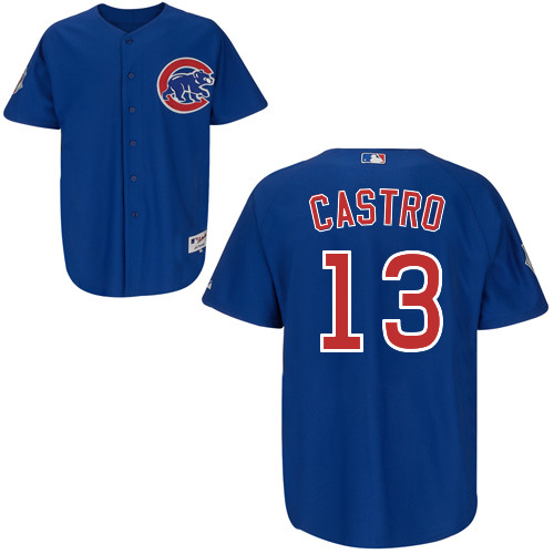 Chicago Cubs 13# Castro Blue Authentic Personalized Alternate Jersey