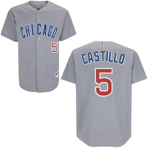 Chicago Cubs 5# Castillo Grey Authentic Personalized Road Jersey Chicago Cubs 5# Castillo Grey Authentic Personalized Road Jersey