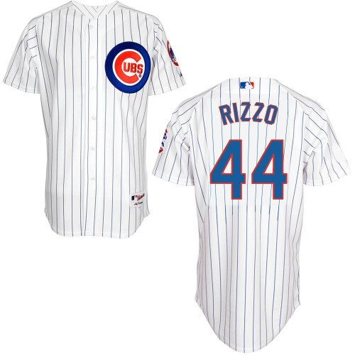 Chicago Cubs 44# Rizzo White Authentic Personalized Home Jersey Chicago Cubs 44# Rizzo White Authentic Personalized Home Jersey