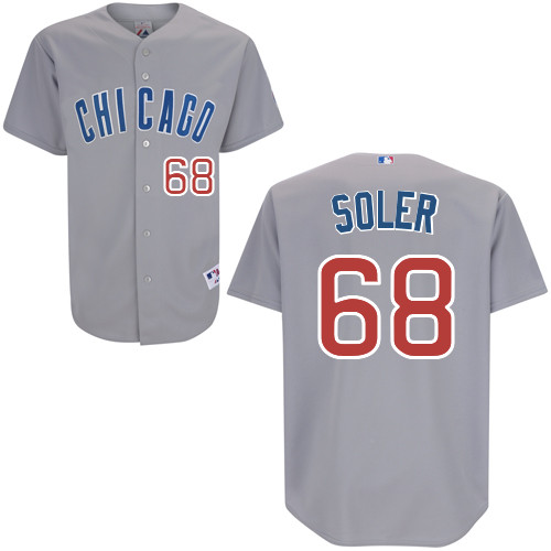 Chicago Cubs 68# Soler Grey Authentic Personalized Road Jersey Chicago Cubs 68# Soler Grey Authentic Personalized Road Jersey