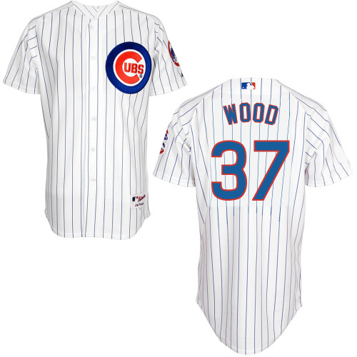 Chicago Cubs 37# Wood White Authentic Personalized Home Jersey Chicago Cubs 37# Wood White Authentic Personalized Home Jersey