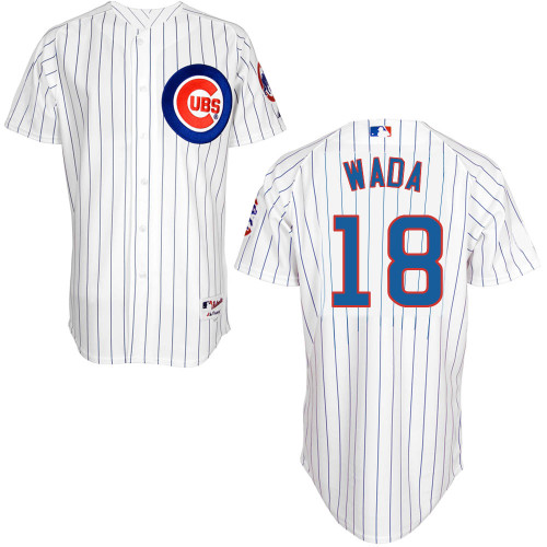 Chicago Cubs 18# Wada White Authentic Personalized Home Jersey Chicago Cubs 18# Wada White Authentic Personalized Home Jersey