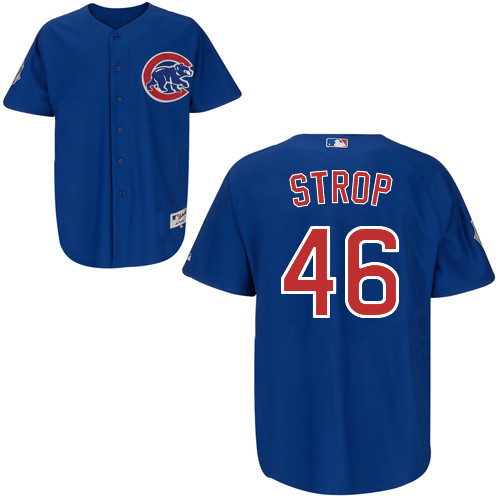 Chicago Cubs 46# Strop Blue Authentic Personalized Alternate Jersey