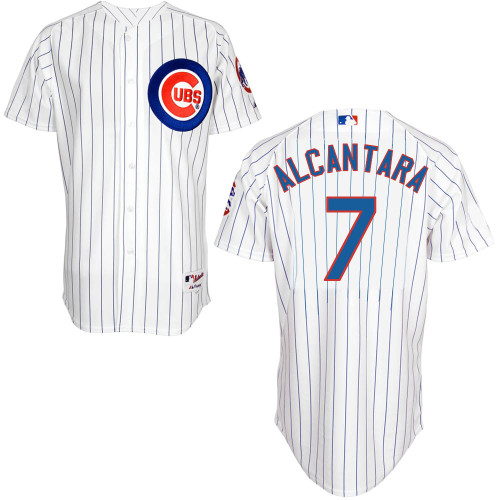 Chicago Cubs7# Alcantara White Authentic Personalized Home Jersey Chicago Cubs7# Alcantara White Authentic Personalized Home Jersey