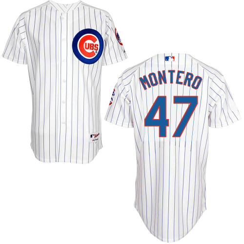 Chicago Cubs 47# Montero White Authentic Personalized Home Jersey Chicago Cubs 47# Montero White Authentic Personalized Home Jersey