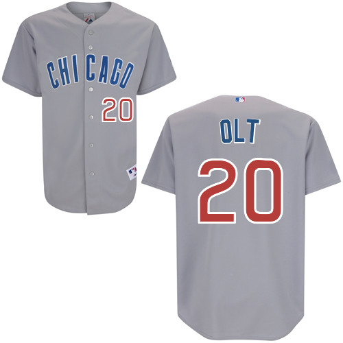 Chicago Cubs 20# Olt Grey Authentic Personalized Road Jersey Chicago Cubs 20# Olt Grey Authentic Personalized Road Jersey