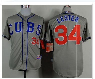 Chicago Cubs #34 Jon Lester Grey Cool Base Stitched Baseball Jersey Chicago Cubs #34 Jon Lester Grey Cool Base Stitched Baseball Jersey