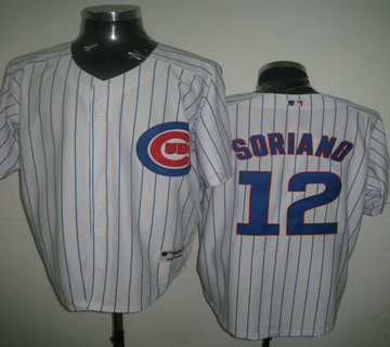 Chicago Cubs 12 Alfonso Soriano White Jerseys Chicago Cubs 12 Alfonso Soriano White Jerseys