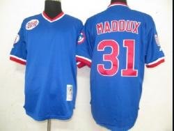 MLB Chicago Cubs 31# Maddux Blue Jersey M&N MLB Chicago Cubs 31# Maddux Blue Jersey M&N