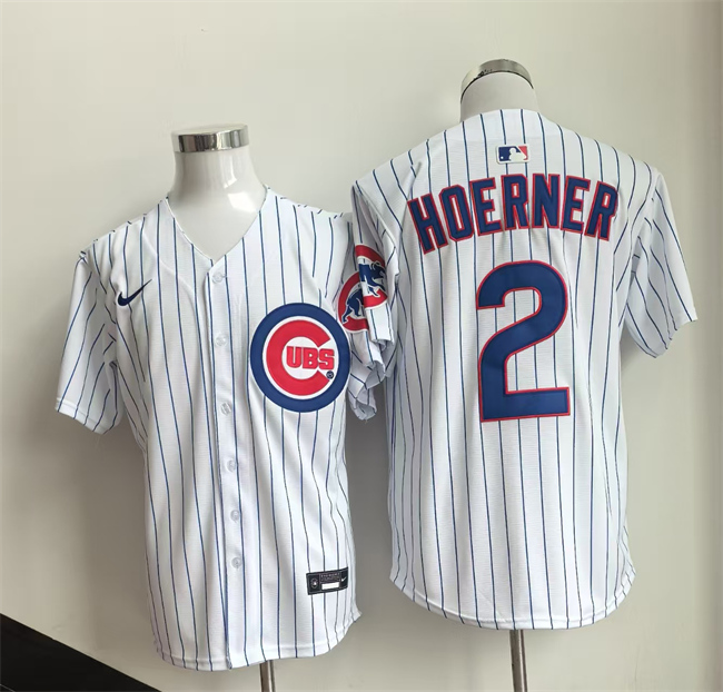Men's Chicago Cubs #2 Alex Bregman White Cool Base Stitched Baseball Jersey Men's Chicago Cubs #2 Alex Bregman White Cool Base Stitched Baseball Jersey