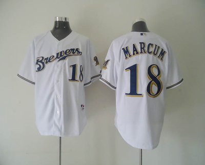 Milwaukee Brewers 18# MARCUM white