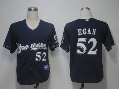 MLB Jerseys Milwaukee Brewers 52 Egan Dark Blue Cool Base