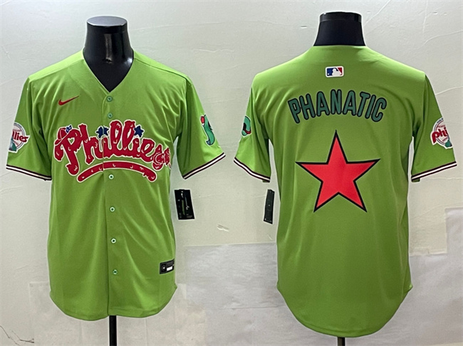 Men's Philadelphia Phillies Light Green Phanatic Limited Stitched Jersey Men's Philadelphia Phillies Light Green Phanatic Limited Stitched Jersey