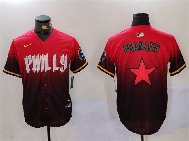 Men's Philadelphia Phillies Phanatic Red City Connect Limited Stitched Jersey Men's Philadelphia Phillies Phanatic Red City Connect Limited Stitched Jersey