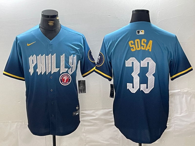 Men's Philadelphia Phillies #33 Edmundo Sosa Blue 2024 City Connect Limited Stitched Jersey 1 Men's Philadelphia Phillies #33 Edmundo Sosa Blue 2024 City Connect Limited Stitched Jersey 1