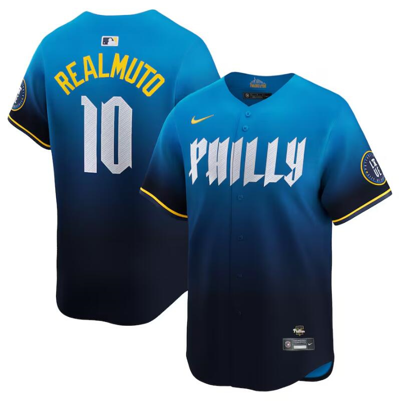 Men's Philadelphia Phillies Active Player Custom Blue 2024 City Connect Limited Stitched Jersey Men's Philadelphia Phillies Active Player Custom Blue 2024 City Connect Limited Stitched Jersey