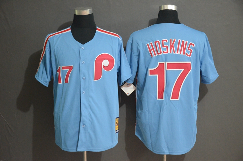Phillies 17 Rhys Hoskins Blue Cooperstown Collection Jersey Phillies 17 Rhys Hoskins Blue Cooperstown Collection Jersey