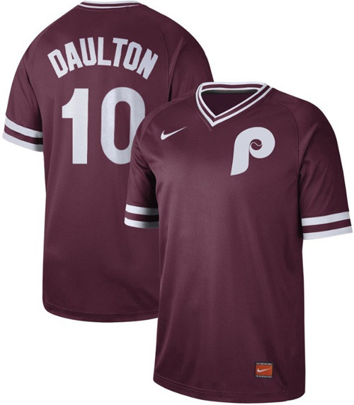 Phillies #10 Darren Daulton Maroon Authentic Cooperstown Collection Stitched Baseball Jersey Phillies #10 Darren Daulton Maroon Authentic Cooperstown Collection Stitched Baseball Jersey