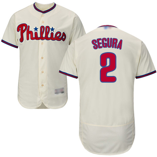 Phillies #2 Jean Segura Cream Flexbase Authentic Collection Stitched Baseball Jersey Phillies #2 Jean Segura Cream Flexbase Authentic Collection Stitched Baseball Jersey