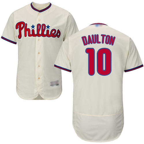 Phillies #10 Darren Daulton Cream Flexbase Authentic Collection Stitched Baseball Jersey Phillies #10 Darren Daulton Cream Flexbase Authentic Collection Stitched Baseball Jersey