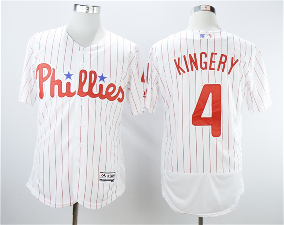 Phillies #4 Scott Kingery White Flexbase Jersey