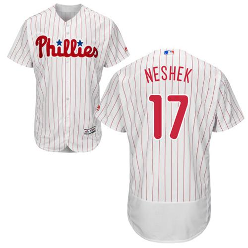 Phillies #17 Pat Neshek White(Red Strip) Flexbase Authentic Collection Stitched MLB Jersey Phillies #17 Pat Neshek White(Red Strip) Flexbase Authentic Collection Stitched MLB Jersey