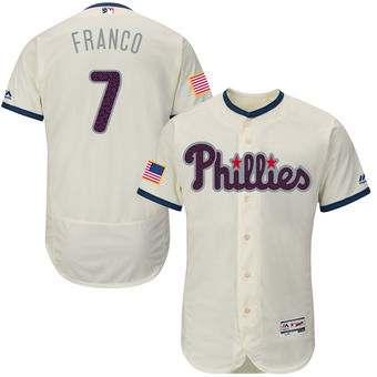 Philadelphia Phillies Maikel Franco Majestic Fashion Stars & Stripes FlexBase Player Jersey - Scarlet