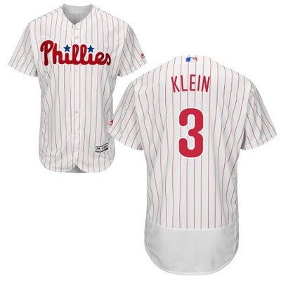 Phillies #3 Chuck Klein White(Red Strip) Flexbase Authentic Collection Stitched MLB Jersey