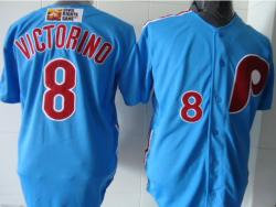 Philadelphia Phillies #8 Victorino Blue jerseys cool base