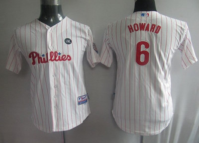 MLB Jerseys Philadelphia Phillies 6 Ryan Howard Pinstripe KIDS